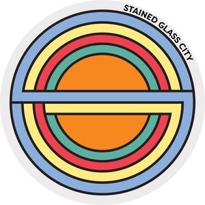 Stained Glass City Sticker